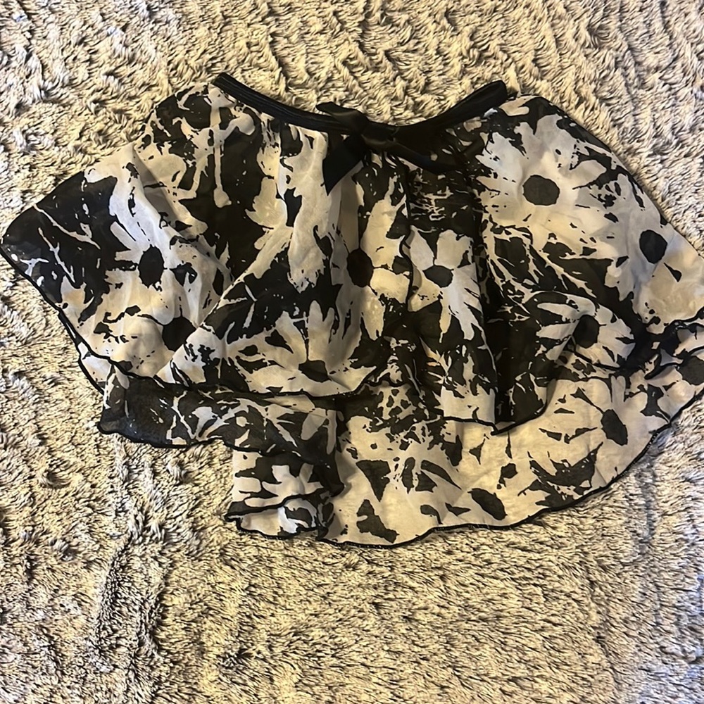 Black floral, BALLET SKIRT, Danz N Motion